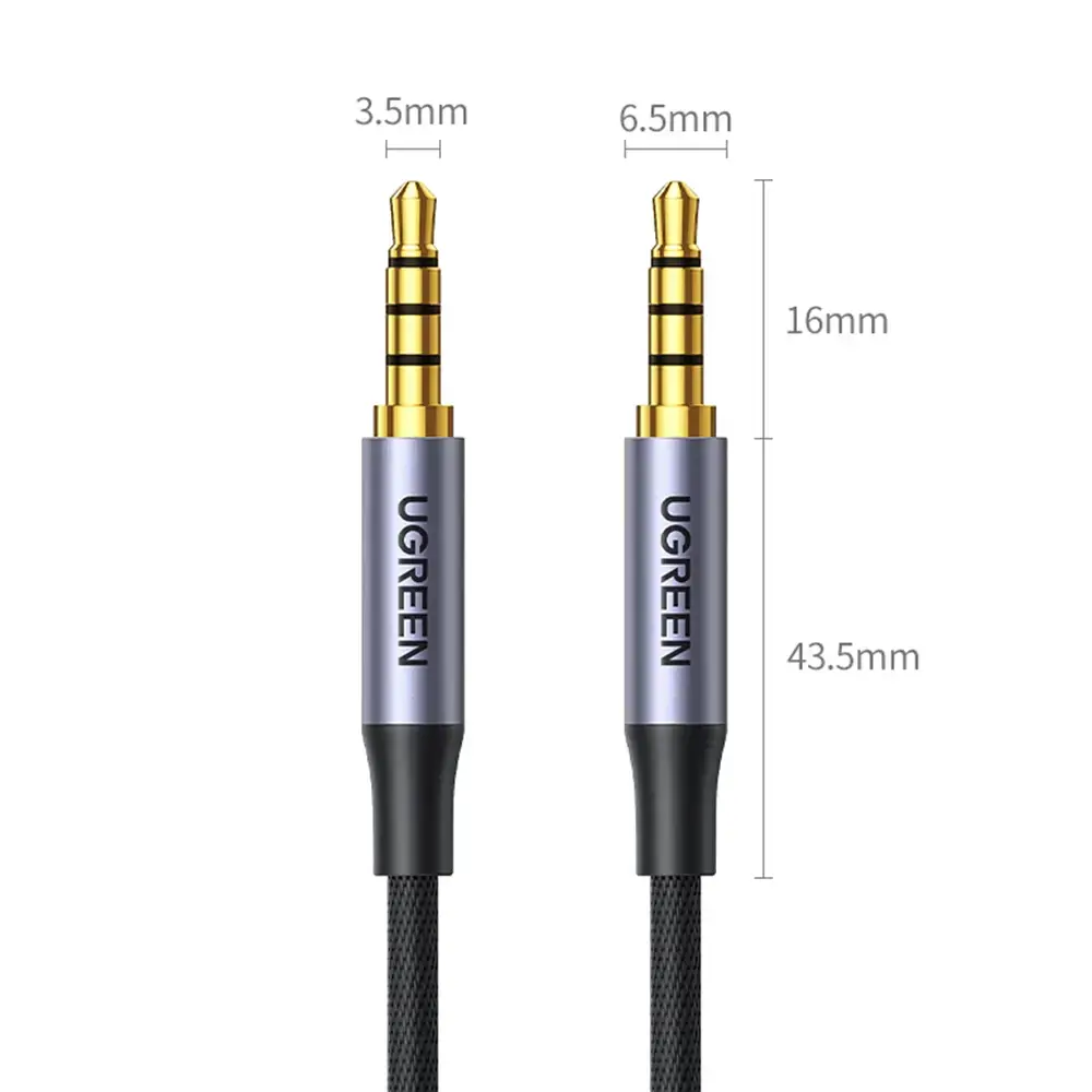 UGREEN AV183 Mini jack cable 3.5mm, AUX, 3m (black)