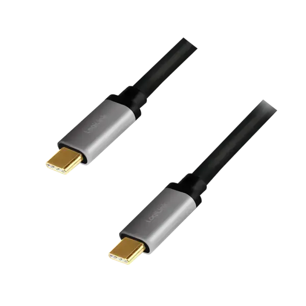 "Logilink" USB 3.2 Gen 2 kabelis, nuo C/M iki C/M, 4K/60Hz, PD, aliuminis CUA0107 1 m, USB-C vyriškas, USB-C vyriškas