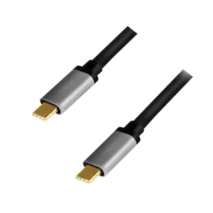"Logilink" USB 3.2 Gen 2 kabelis, nuo C/M iki C/M, 4K/60Hz, PD, aliuminis CUA0107 1 m, USB-C vyriškas, USB-C vyriškas