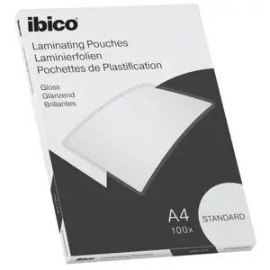 Laminavimo vokeliai Ibico Basics, A4, 125 mic, blizgūs, 100 vnt./pak.