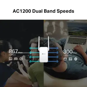 "TP-Link AC1200 Mesh Wi-Fi Range Extender", tinklo kartotuvas, 867 Mbps, 10 100 Mbps, išorinis, 10/100Base-T(X), IEEE 802.11a, IEEE 802.11ac, IEEE 802.11b, IEEE 802.11g, IEEE 802.11n