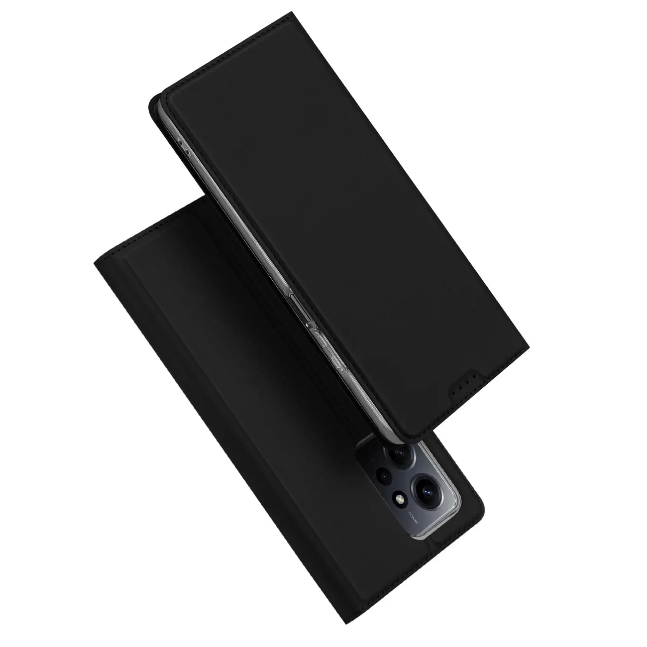 Dux Ducis Skin Pro dėklas Xiaomi Redmi Note 12 flip cover card wallet stand black