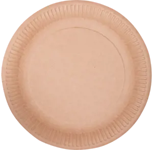 Vienkartinė lėkštė ABCPAK, popierinė, ruda, 15 cm, 100 vnt