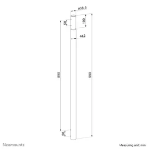 "Neomounts by Newstar" prailginimo stulpas projektoriaus lubų laikiklio, PRAILGINIMO STULPAS, "Neom…
