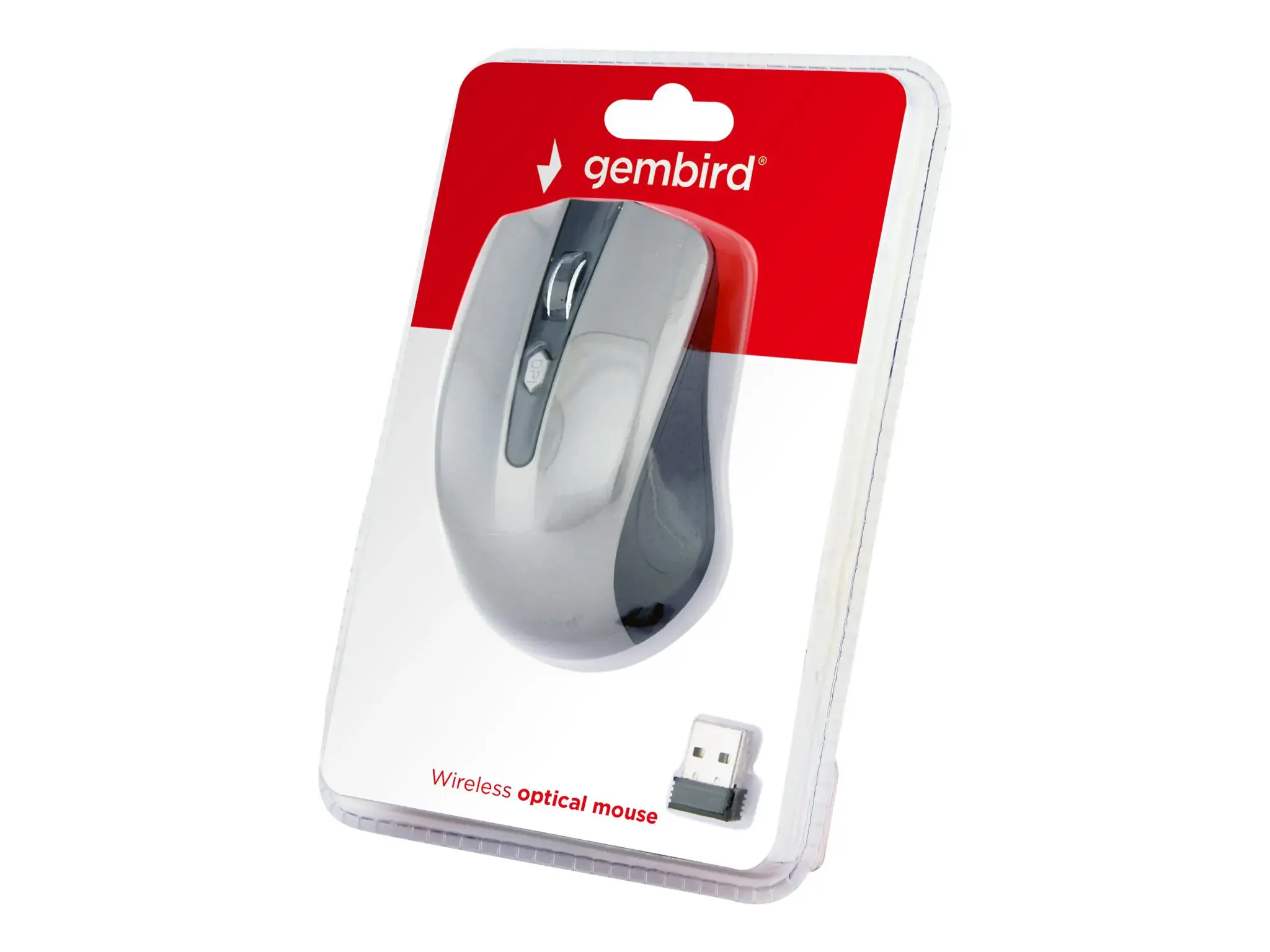 GEMBIRD MUSW-4B-04-BG Gembird Belaidė optinė pelė MUSW-4B-04-BG, 1600 DPI, nano USB, juoda/ erdviai pilka