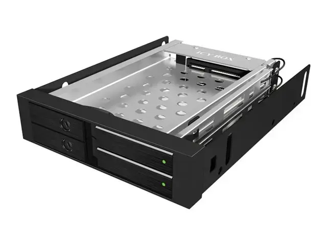 ICYBOX IB-2227StS "IcyBox" mobilioji spinta 2x 2,5 SATA HDD arba SSD, juoda