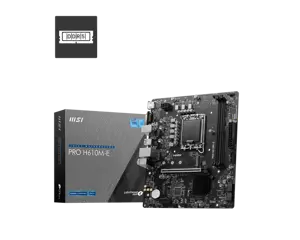 MSI PRO H610M-E, "Intel", LGA 1700, "Intel® Celeron®", "Intel® Core™ i3", "Intel® Core™ i5", "Intel…