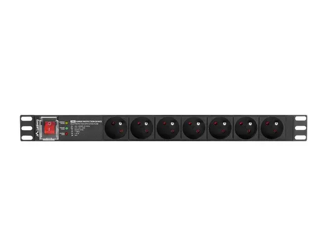 LANBERG PDU Rack pro 19 colių 1U 16A 7x FR lizdai 2m
