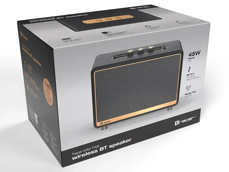 "Tracer M45" garsiakalbis TWS bluetooth 45W, juodas TRAGLO47248
