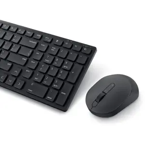 Dell Compact KM555 Silent Belaidė klaviatūra + pelė, RF Wireless + Bluetooth, US Int, Juoda