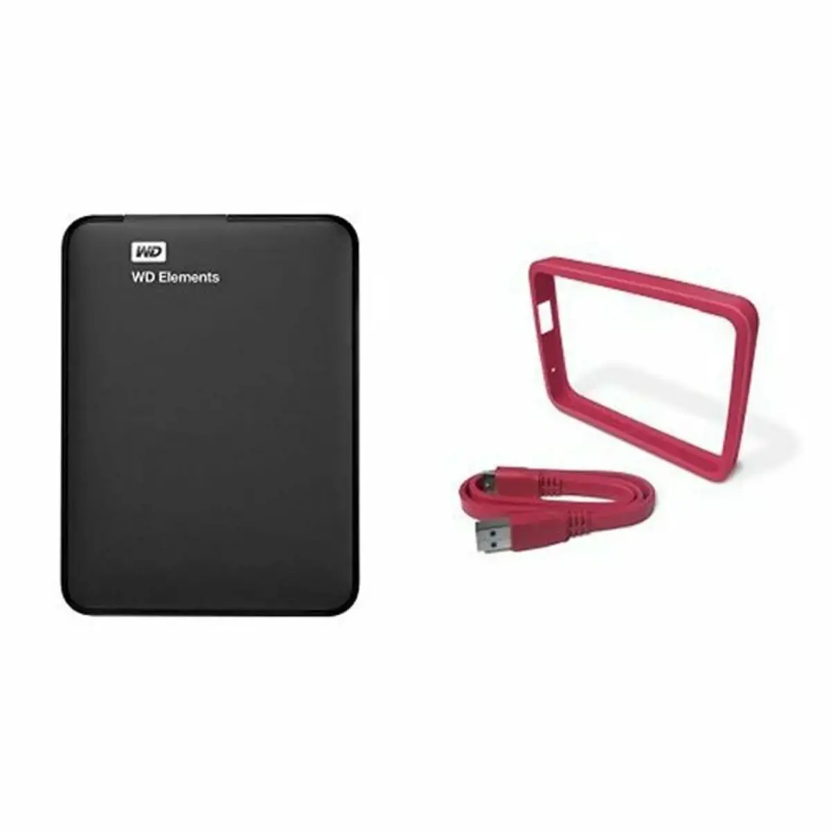 External HDD WESTERN DIGITAL Elements Portable 1TB USB 3.0 Colour Black WDBUZG0010BBK-WESN