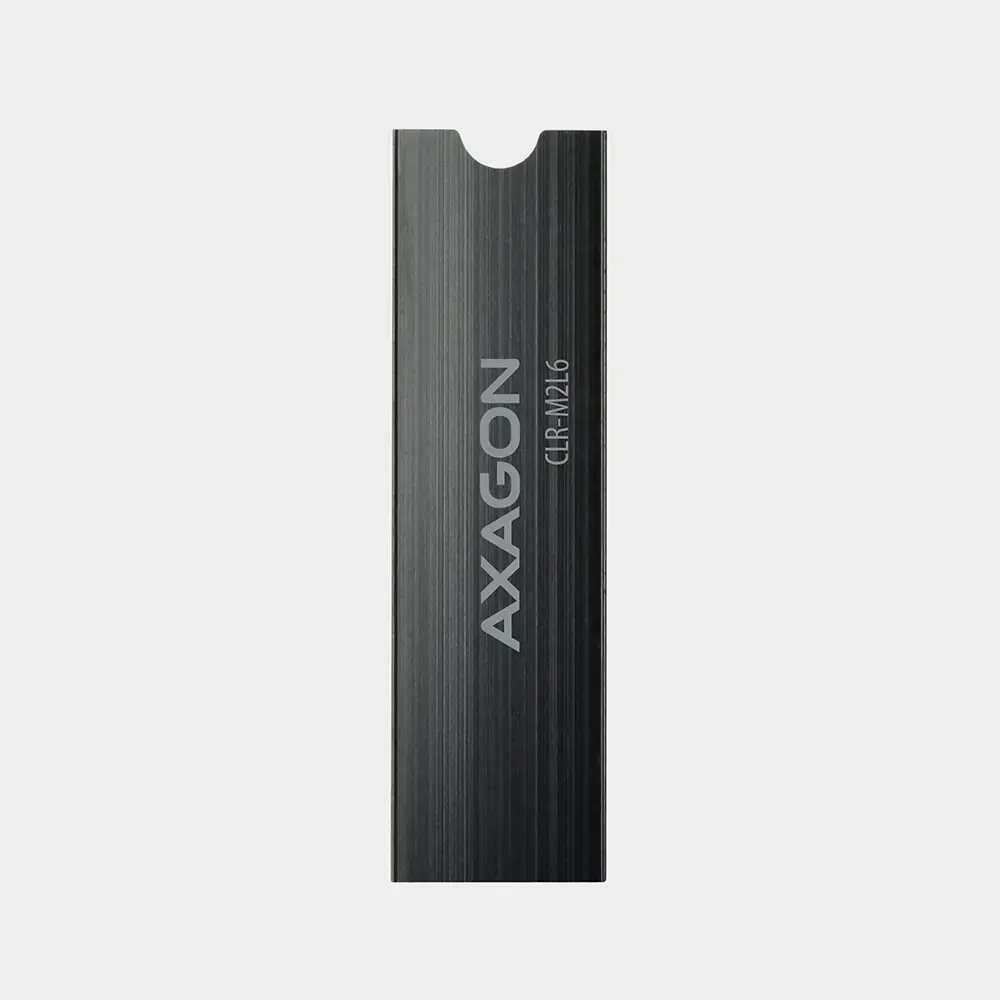 "AXAGON CLR-M2L6" pasyvusis - M.2 SSD, 80 mm SSD, ALU korpusas, silikoninės šiluminės pagalvėlės, aukštis 6 mm
