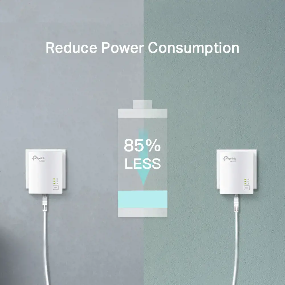 TP-Link AV1000 Gigabit Powerline Starter Kit, 1000 Mbps, IEEE 802.3, IEEE 802.3ab, IEEE 802.3u, F tipo, OFDM, 128 bitų AES, 300 m