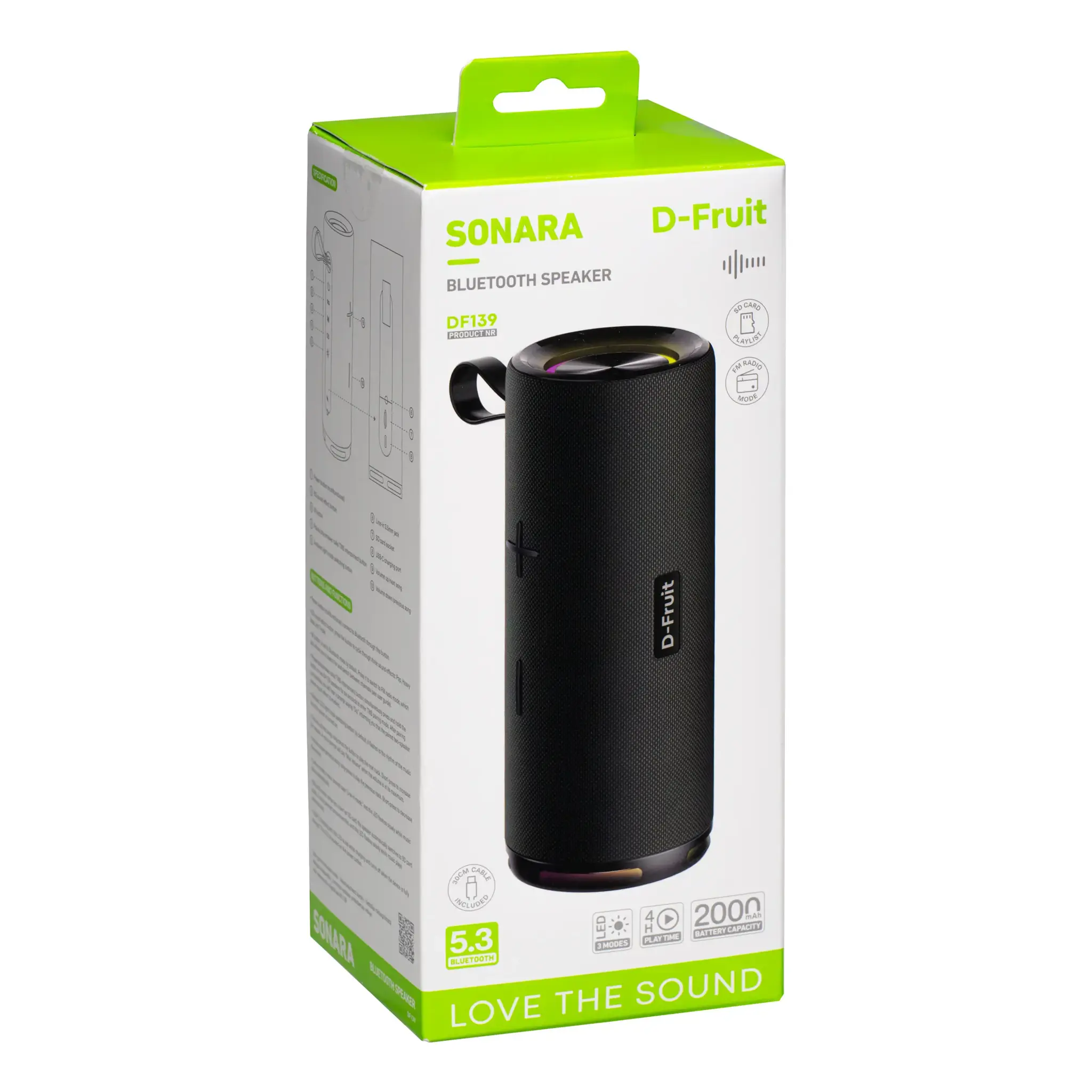 D-Fruit wireless speaker Sonara BT/FM DF139