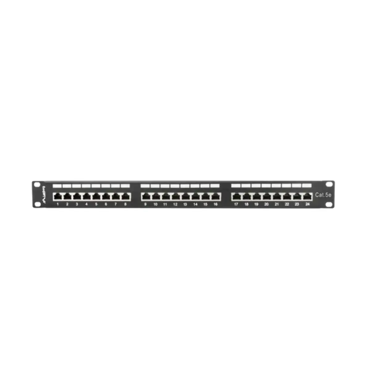 LANBERG PPS5-1024-B Lanberg Patch Panel 24 prievadų 1U, kat. 5e, ekranuota, juoda