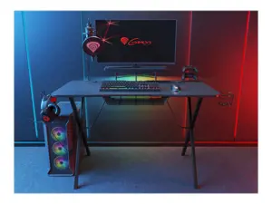 Žaidimų stalas Natec Genesis Holm 300 RGB, Juoda