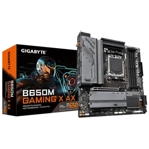 Gigabyte B650M GAMING X AX (rev. 1.x), AMD, Socket AM5, AMD Ryzen™ 5, AMD Ryzen 7 7th Gen, AMD Ryzen 9 7th Gen, Socket AM5, DDR5-SDRAM, 128 GB