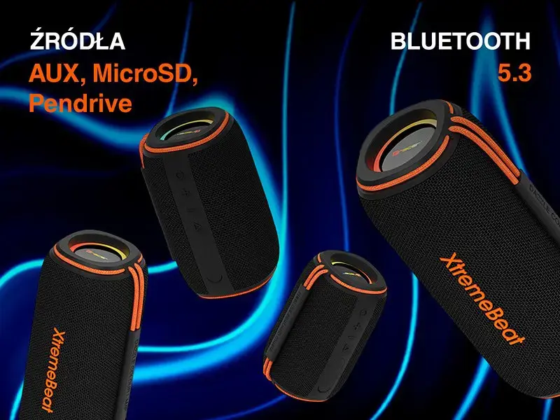 Tracer XtremeBeat TWS Portable Bluetooth Speaker Black 15 W