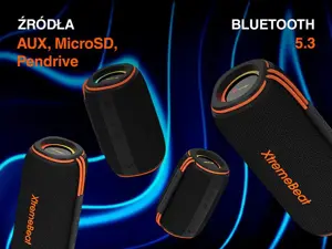 Tracer XtremeBeat TWS Portable Bluetooth Speaker Black 15 W