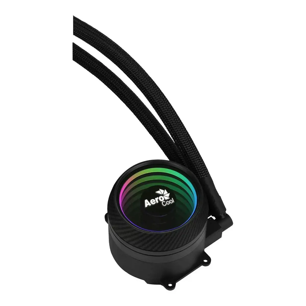 "Aerocool" MIRAGEL240 CPU aušinamas skysčiu 2x 12 cm ARGB ventiliatorius TDP 400 W, juodas, "viskas viename" aušintuvas su skysčiu, 72,2 cfm, juodas