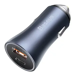 Baseus Golden Contactor Pro car charger, 2x USB, QC SCP, 40W (gray)