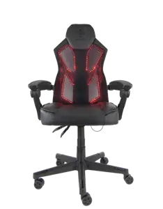 Gaming chair DELTACO GAMING PU leather, RGB, black / GAM-086