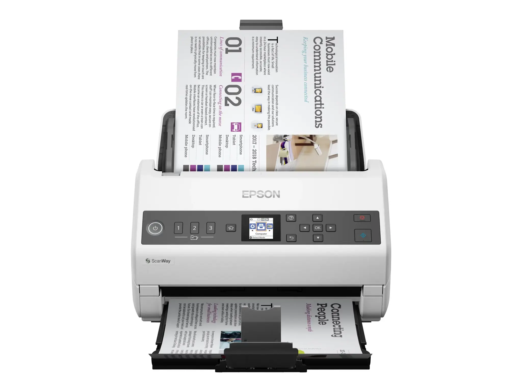 Epson DS-730N, 215,9 x 6096 mm, 600 x 600 DPI, 30 bitų, 24 bitų, 10 bitų, 8 bitų