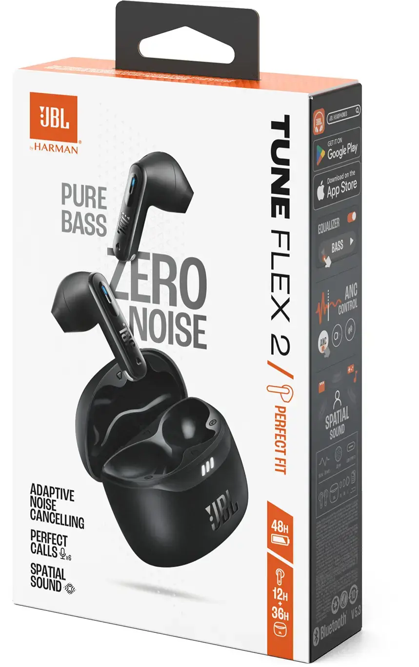 JBL wireless earbuds Tune Flex 2, black