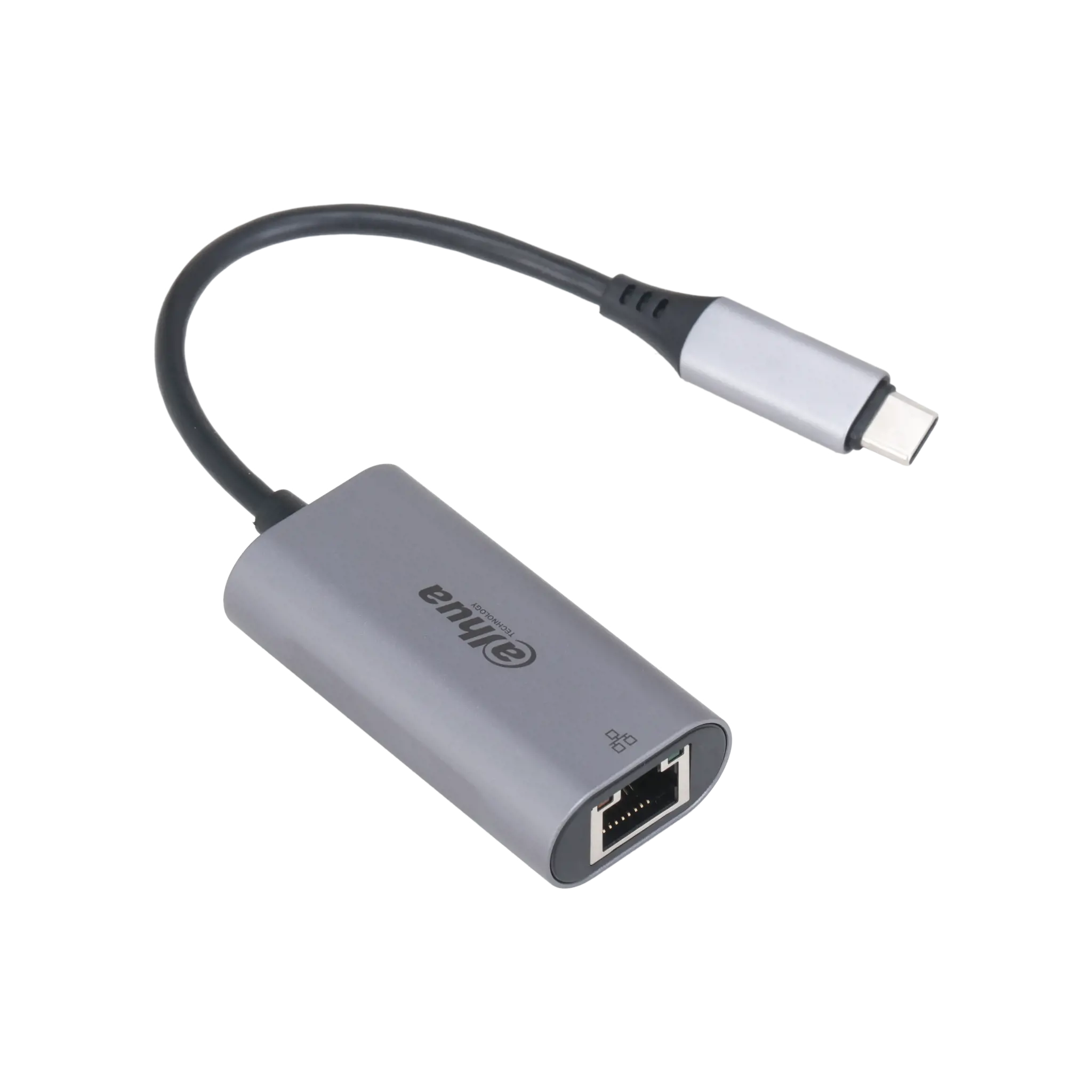 "Dahua Technology" USB 3.0 Type-C to RJ45 adapteris, laidinis, USB Type-C, Ethernet, 1000 Mbps, pilkas