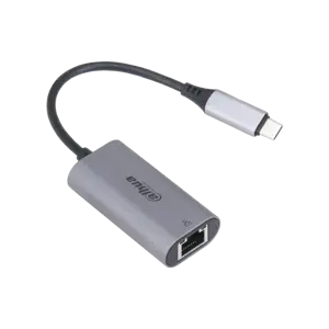 "Dahua Technology" USB 3.0 Type-C to RJ45 adapteris, laidinis, USB Type-C, Ethernet, 1000 Mbps, pilkas