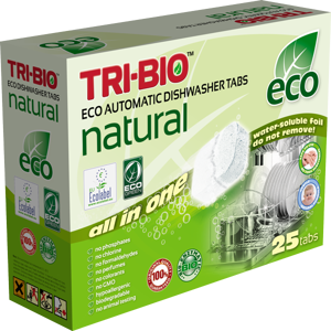 Tabletės indaplovėms TRI-BIO ALL IN ONE, 25 tabletės, 500 g