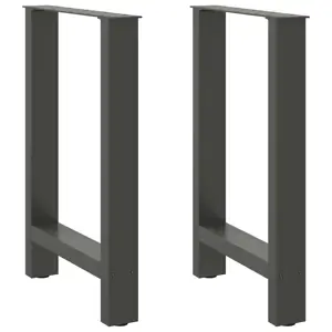 Valgomojo stalo kojos, antracito spalvos, 2 vnt., 50x(72-73) cm, plienas