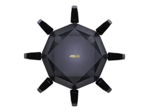 ASUS RT-AX89X AX6000 AiMesh, "Wi-Fi 6" (802.11ax), dviejų dažnių (2,4 GHz / 5 GHz), Ethernet LAN, 3G, juodas, stalinis maršrutizatorius