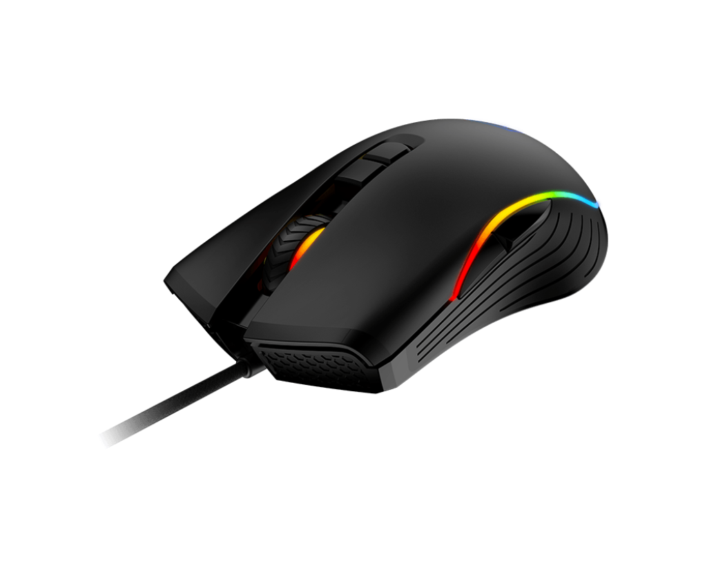 MSI FORGE GM300, Right-hand, Optical, USB Type-A, 7200 DPI, 1 ms, Black