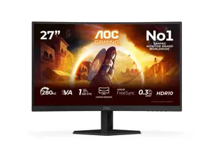 AOC | C27G4ZXE | 27 " | VA | FHD | 16:9 | 280 Hz | 0.3 ms | 1920 x 1080 pixels | 300 cd/m² | HDMI ports quantity 2 | Warranty 36 month(s)