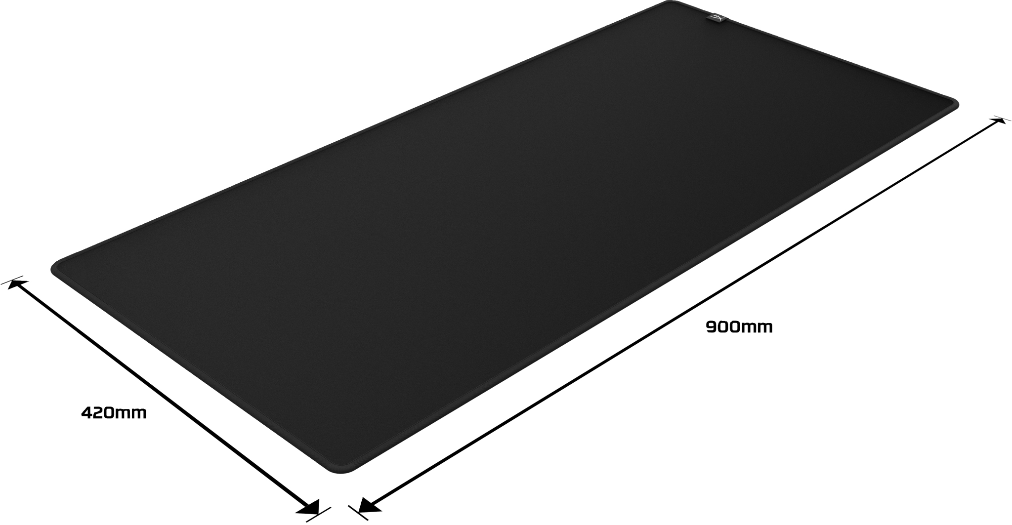 "HyperX Pulsefire Mat" - Žaidimų pelės kilimėlis - medžiaginis (XL), juodas, vienspalvis, medžiaginis, guminis, žaidimų pelės kilimėlis