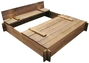 Smėlio dėžė, impregnuota mediena, kvadratinė