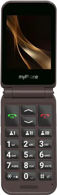 myPhone Harmony LTE Praline Collection | Brown | 2.8+1.44 " | IPS | 48 MB | 128 MB | Single SIM | MicroSD | 3G | Bluetooth | 5.1 | Main camera resolution 2 MP | 1300 mAh