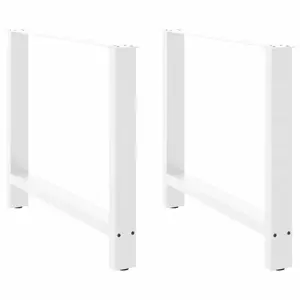 Valgomojo stalo kojos, baltos, 2 vnt., 100 x (72-73) cm, plienas