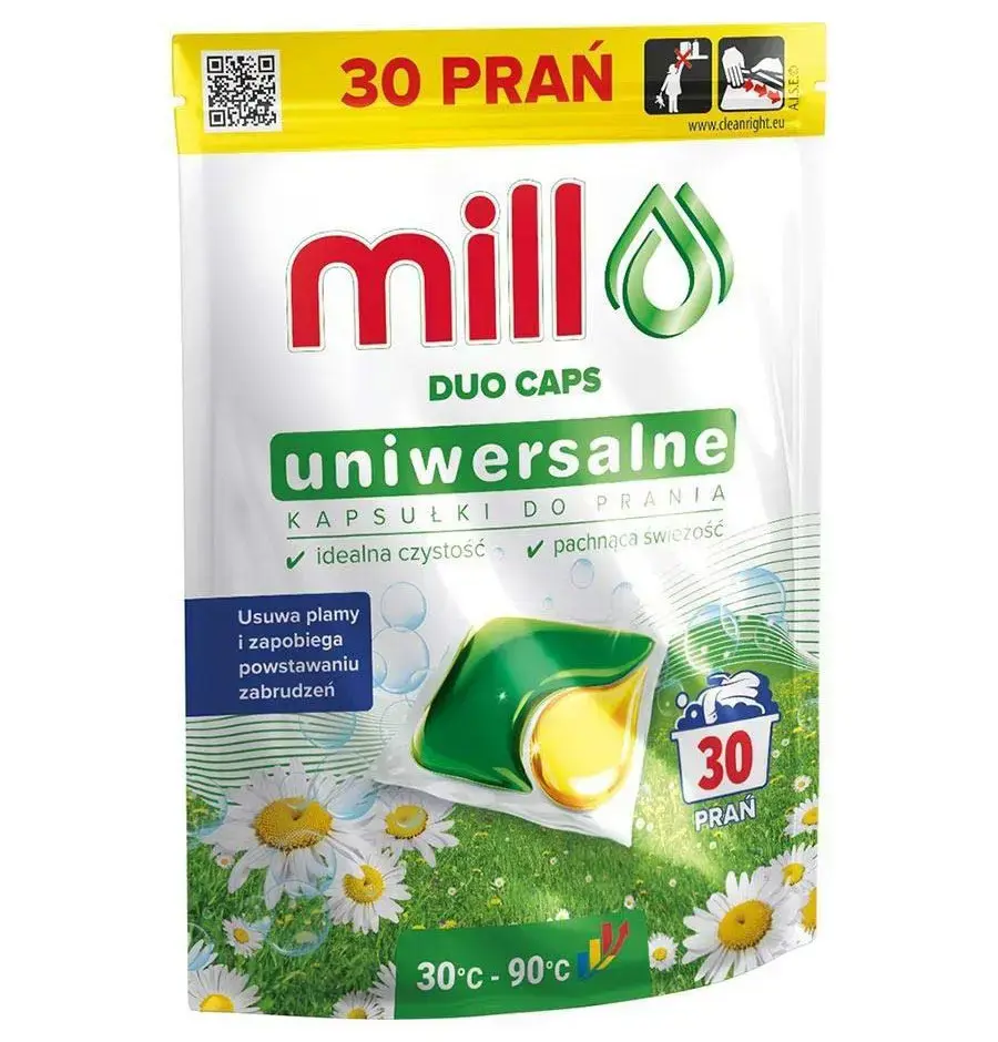 MILL ALL-PURPOSE Laundry Capsules, 30 pcs. 3K.D (PL, EN, RO, UA, CZ, SK, HU, HR)