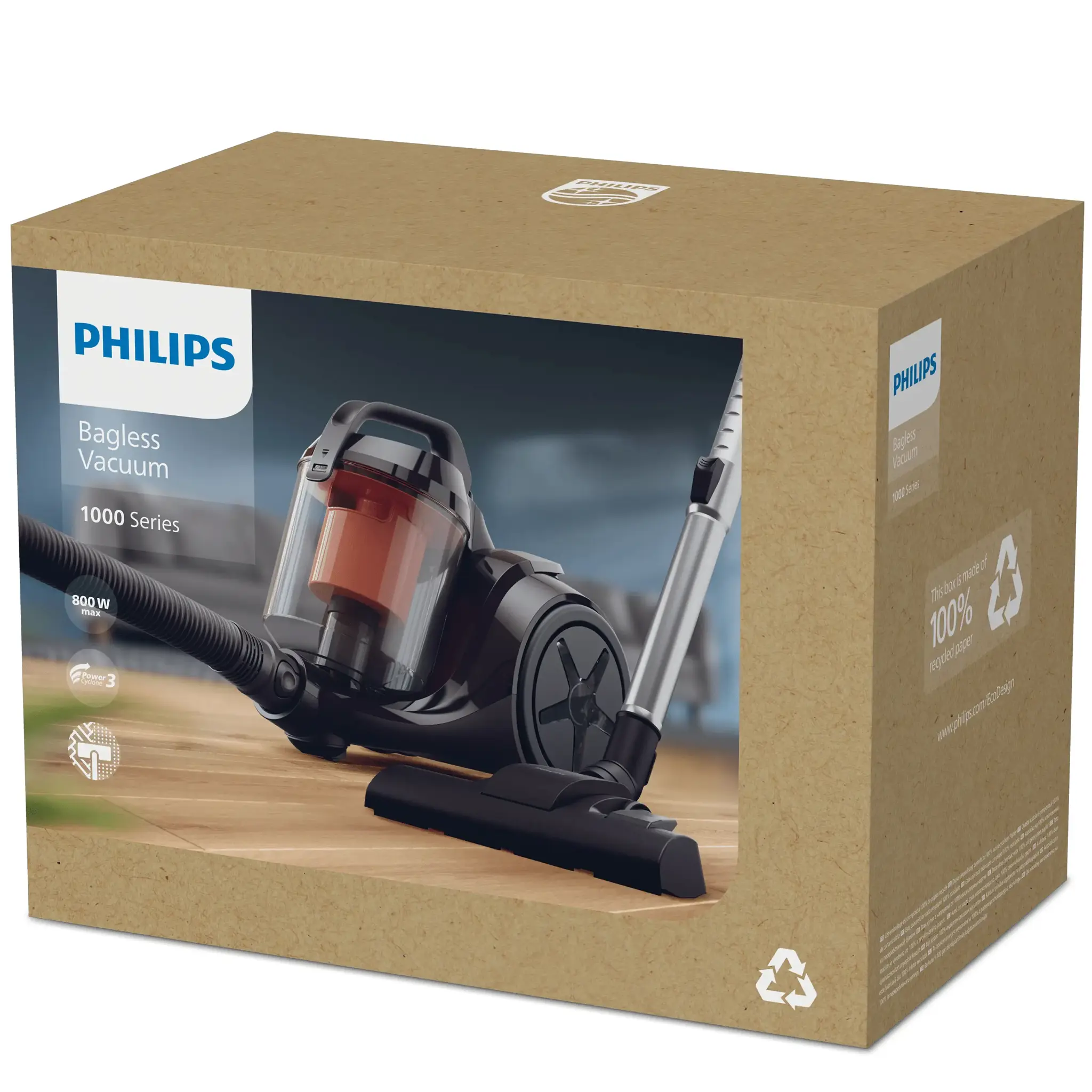 Philips 1000 Series Bagless Vacuum Cleaner XB1142/10/Damaged package