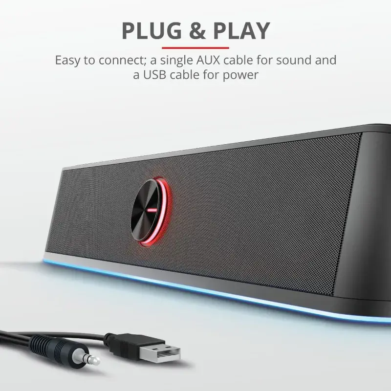 "Trust GXT 619 Thorne", 2.0 kanalai, 6 W, 12 W, 3 W, 4 Ω, juoda