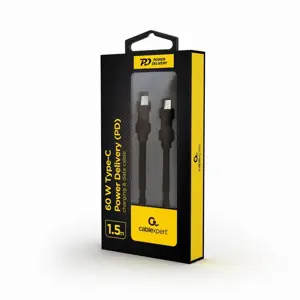 GEMBIRD CC-USB2-CMCM60-1.5M 60 W C tipo "Power Delivery PD" įkrovimo duomenų kabelis 1,5 m