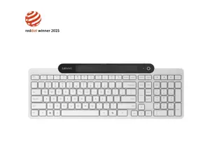 Lenovo 800 Self-Charging Bluetooth Keyboard-US English | Keyboard | Bluetooth | US English | White