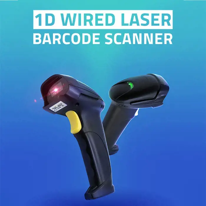 QOLTEC 50876 Lazerinis skeneris 1D USB juodas