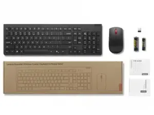 Lenovo Essential Wireless Combo Keyboard & Mouse Gen2 | Keyboard and Mouse Set | Wireless | Mouse included | Nordic | Black
