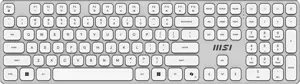KEYBOARD +MOUSE/FORGE K210 W COMBO WHITE MSI