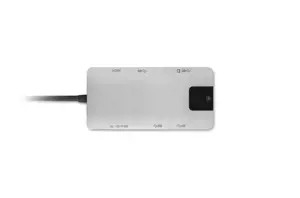 "Kensington" UH1400P USB-C 8-in-1 mobilusis dokas be vairuotojo, USB 3.2 Gen 1 (3.1 Gen 1) Type-C, 85 W, 10,100,1000 Mbit/s, juodas, sidabrinis, "MicroSD" (TransFlash), SD, Kinija