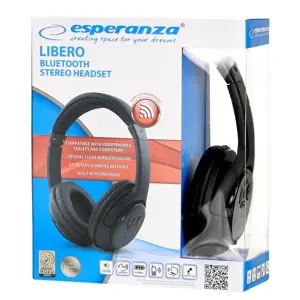 Esperanza EH163K  Bluetooth earphones smartphone control with microphone (black)