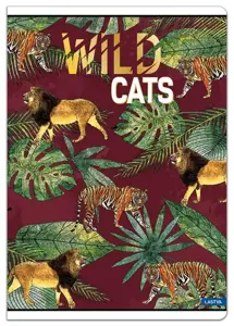 Sąsiuvinis A5 52lap. 80g WILD CATS lang.